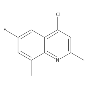 4-Chloro-6-fluoro-2,8-dimethylquinoline结构式