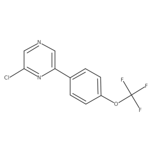 2-Chloro-6-(4-trifluoromethoxyphenyl)-pyrazine Structure