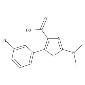 5-(3-Chloro-phenyl)-2-dimethylamino-thiazole-4-carboxylic acid结构式