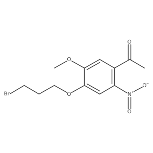 1-[5-Methoxy-4-(3-bromo-propoxy)-2-nitro-phenyl]-ethanone Structure