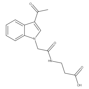 N-[(3-acetyl-1H-indol-1-yl)acetyl]-beta-alanine结构式