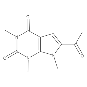6-acetyl-1,3,7-trimethyl-1H,2H,3H,4H,7H-pyrrolo[2,3-d]pyrimidine-2,4-dione Structure