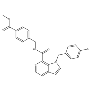 Methyl 4-((1-(4-chlorobenzyl)-1H-pyrrolo[2,3-c]pyridine-7-carboxamido)methyl)benzoate结构式