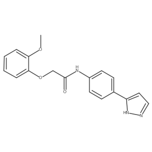 2-(2-methoxyphenoxy)-N-[4-(1H-pyrazol-3-yl)phenyl]acetamide Structure