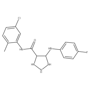 N-(5-chloro-2-methylphenyl)-5-(4-fluoroanilino)triazolidine-4-carboxamide Structure