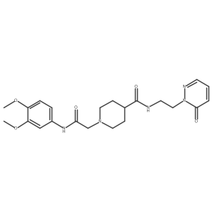1-(2-((3,4-dimethoxyphenyl)amino)-2-oxoethyl)-N-(2-(6-oxopyridazin-1(6H)-yl)ethyl)piperidine-4-carboxamide结构式
