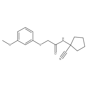 N-(1-cyanocyclopentyl)-2-[(3-methoxyphenyl)sulfanyl]acetamide Structure