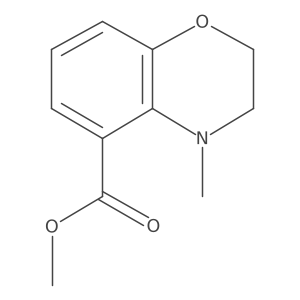 4-methyl-3,4-dihydro-2H-benzo[1,4]oxazine-5-carboxylic acid methyl ester结构式