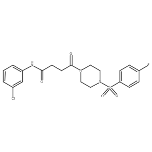 N-(3-chlorophenyl)-4-{4-[(4-fluorophenyl)sulfonyl]piperazin-1-yl}-4-oxobutanamide Structure