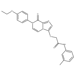 2-((7-(4-ethoxyphenyl)-8-oxo-7,8-dihydro-[1,2,4]triazolo[4,3-a]pyrazin-3-yl)thio)-N-(m-tolyl)acetamide结构式