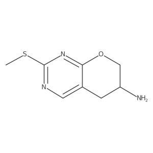 5H-Pyrano[2,3-d]pyrimidin-6-amine, 6,7-dihydro-2-(methylthio)- Structure