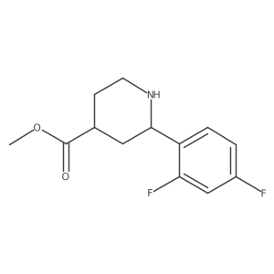 4-Piperidinecarboxylic acid, 2-(2,4-difluorophenyl)-, methyl ester结构式