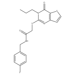 N-[(4-fluorophenyl)methyl]-2-({4-oxo-3-propyl-3H,4H-thieno[3,2-d]pyrimidin-2-yl}sulfanyl)acetamide Structure