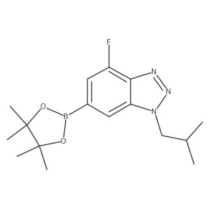 4-Fluoro-1-(2-methylpropyl)-6-(4,4,5,5-tetramethyl-1,3,2-dioxaborolan-2-yl)-1H-benzotriazole Structure