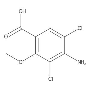 4-Amino-3,5-dichloro-2-methoxybenzoic acid结构式