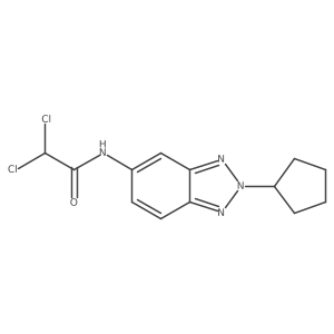 2,2-dichloro-N-(2-cyclopentylbenzotriazol-5-yl)acetamide Structure