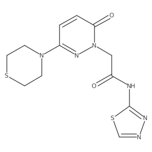 2-[6-oxo-3-(thiomorpholin-4-yl)pyridazin-1(6H)-yl]-N-[(2E)-1,3,4-thiadiazol-2(3H)-ylidene]acetamide Structure