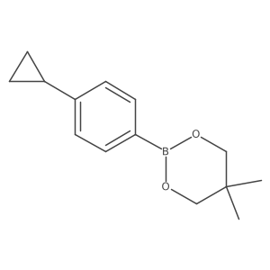 2-(4-Cyclopropylphenyl)-5,5-dimethyl-1,3,2-dioxaborinane Structure