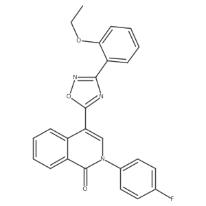 4-[3-(2-ethoxyphenyl)-1,2,4-oxadiazol-5-yl]-2-(4-fluorophenyl)isoquinolin-1(2H)-one Structure