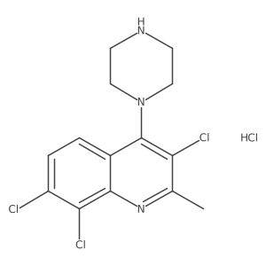 3,7,8-Trichloro-2-methyl-4-(piperazin-1-yl)quinoline hydrochloride Structure