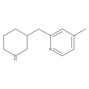 4-Methyl-2-[(piperidin-3-yl)methyl]pyridine结构式