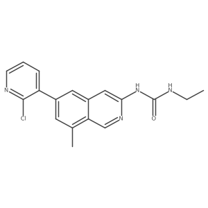 1-[6-(2-Chloropyridin-3-yl)-8-methylisoquinolin-3-yl]-3-ethylurea Structure