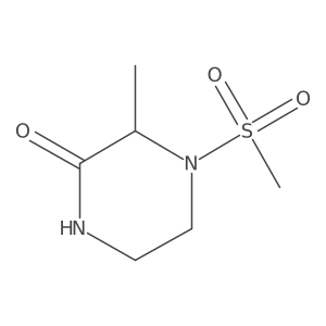3-Methyl-4-(methylsulfonyl)piperazin-2-one结构式