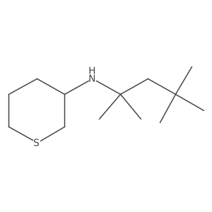 N-(2,4,4-Trimethylpentan-2-yl)tetrahydro-2H-thiopyran-3-amine Structure
