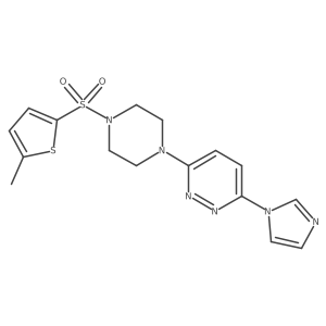3-(1H-imidazol-1-yl)-6-(4-((5-methylthiophen-2-yl)sulfonyl)piperazin-1-yl)pyridazine Structure