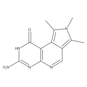 7-Amino-1,2,3-trimethyl-2,8-dihydro-2,5,6,8-tetraaza-cyclopenta[a]naphthalen-9-one结构式