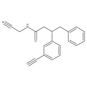 2-[benzyl(3-ethynylphenyl)amino]-N-(cyanomethyl)acetamide结构式