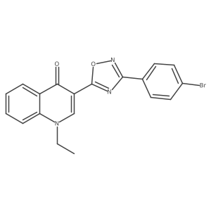 3-(3-(4-bromophenyl)-1,2,4-oxadiazol-5-yl)-1-ethylquinolin-4(1H)-one Structure