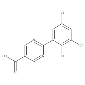 2-(2,3,5-Trichlorophenyl)pyrimidine-5-carboxylic acid Structure