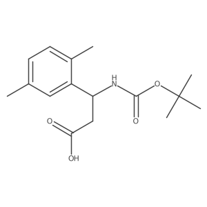 (3S)-3-{[(tert-butoxy)carbonyl]amino}-3-(2,5-dimethylphenyl)propanoic acid结构式