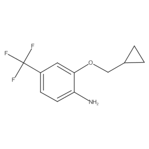 2-(Cyclopropylmethoxy)-4-(trifluoromethyl)aniline结构式