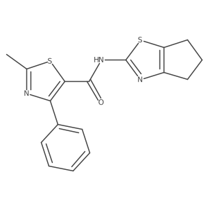 N-(5,6-dihydro-4H-cyclopenta[d][1,3]thiazol-2-yl)-2-methyl-4-phenyl-1,3-thiazole-5-carboxamide Structure