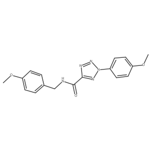 N-(4-methoxybenzyl)-2-(4-methoxyphenyl)-2H-tetrazole-5-carboxamide结构式