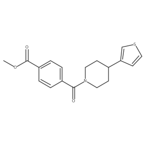 Methyl 4-(4-(thiophen-3-yl)piperidine-1-carbonyl)benzoate Structure