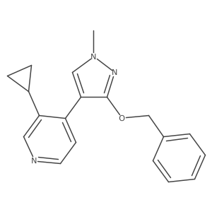 4-(3-(Benzyloxy)-1-methyl-1H-pyrazol-4-yl)-3-cyclopropylpyridine结构式