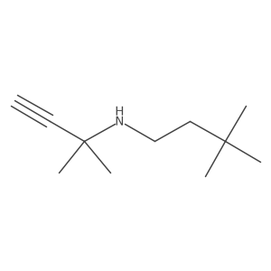 (3,3-Dimethylbutyl)(2-methylbut-3-yn-2-yl)amine结构式