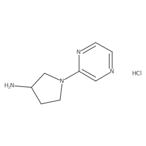 (R)-1-(pyrazin-2-yl)pyrrolidin-3-amine hydrochloride结构式
