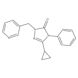 3-cyclopropyl-4-phenyl-1-(pyridin-3-ylmethyl)-1H-1,2,4-triazol-5(4H)-one结构式