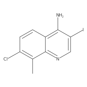 4-Amino-7-chloro-3-iodo-8-methylquinoline结构式