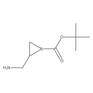 Tert-butyl 2-(aminomethyl)aziridine-1-carboxylate结构式