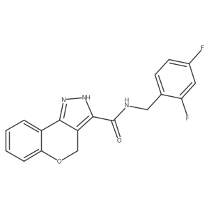 N-(2,4-difluorobenzyl)-2,4-dihydrochromeno[4,3-c]pyrazole-3-carboxamide Structure
