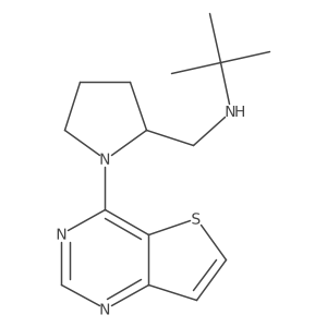 2-Pyrrolidinemethanamine, N-(1,1-dimethylethyl)-1-thieno[3,2-d]pyrimidin-4-yl-结构式