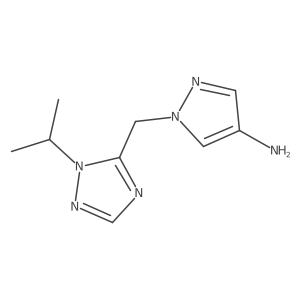 1-{[1-(propan-2-yl)-1H-1,2,4-triazol-5-yl]methyl}-1H-pyrazol-4-amine Structure