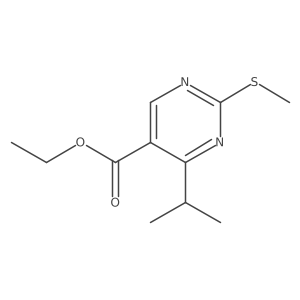 Ethyl 4-isopropyl-2-(methylthio)pyrimidine-5-carboxylate结构式