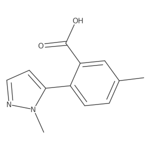 5-Methyl-2-(1-methyl-1H-pyrazol-5-yl)benzoic acid Structure