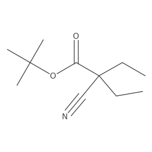Tert-butyl 2-cyano-2-ethylbutanoate Structure